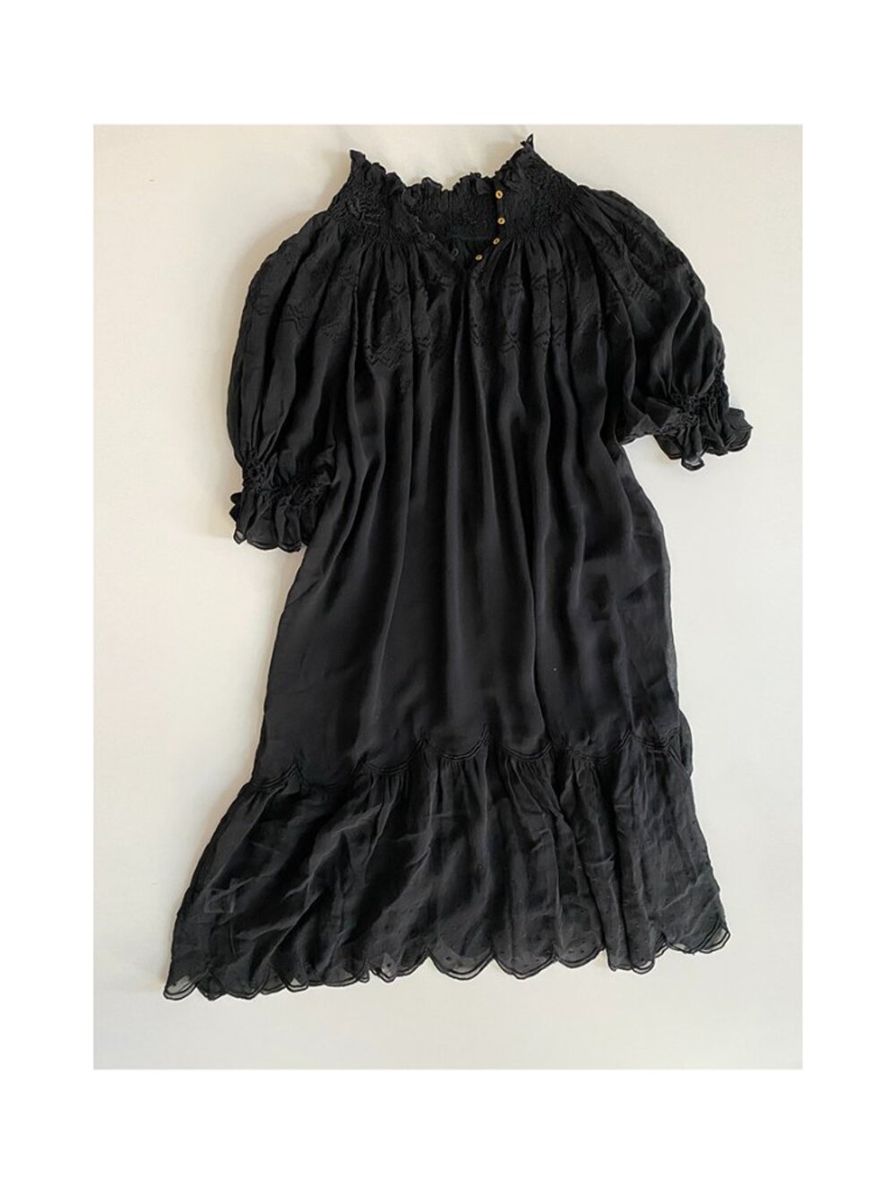 Ulla Johnson Black Smock Dress